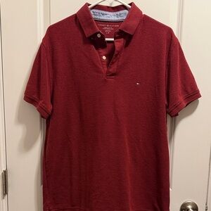 Tommy Hilfiger Men's Size Large Red Polo Shirt